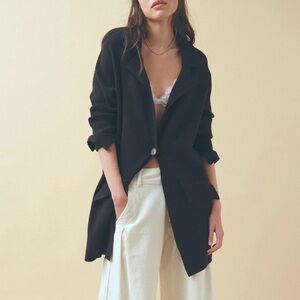 Free People Black Sarah Sweater Blazer Cardigan Medium